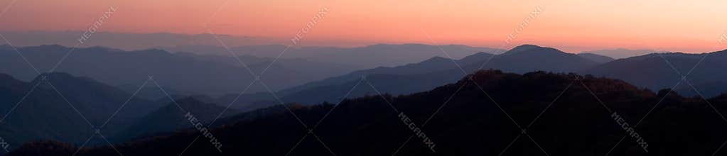 Mountain Sunset Panorama