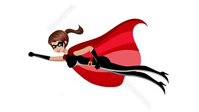 Superhero Woman Flying Animation