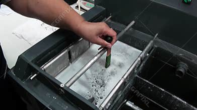 Electrochemical treatment of gold jewelry