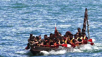 Maori waka heritage sailing
