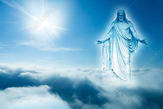 God looks down from heaven concept of religion