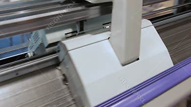 Modern Knitting Loom Machine On Weaving.
