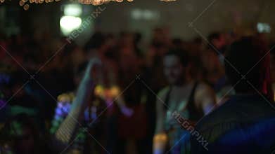 DJ playing in a new years dance party