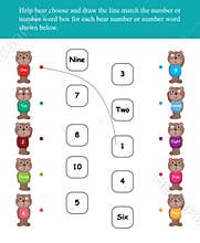 Bear love nose number draw line game