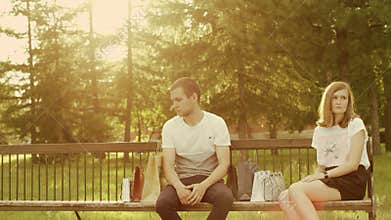 Man and woman after quarrel