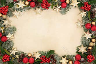 Christmas Star Background Border