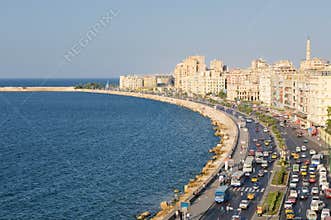 View of Alexandria harbor, Egypt