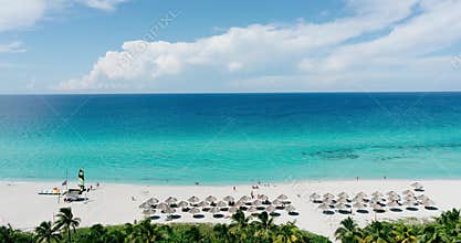 Beach on the Atlantic Ocean. Cuba Timelapse