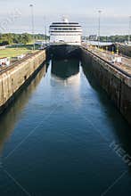 Cruise ship in Panama Canal