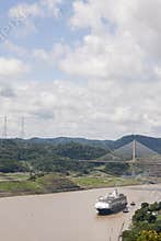 Cruise ship in Panama Canal