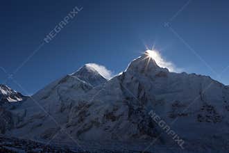 Mount Everest Peak (Sagarmatha, Chomolungma).