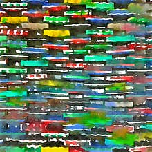 Bold colorful abstract rectangle watercolor design