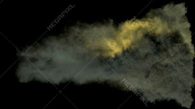 Powerful explosion with alpha