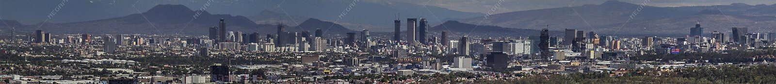 Mexico City skyline panorama