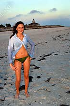 Pretty teen girl in bikini