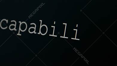 Typing word capability