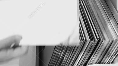 Listening to vinyl records