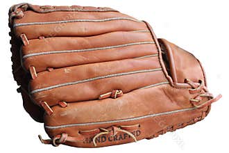 A baseball glove with white background