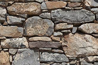 Wall from large stone textured basalt. Good background for wallpaper.