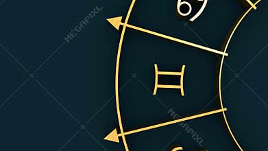 Astrology symbols in circle