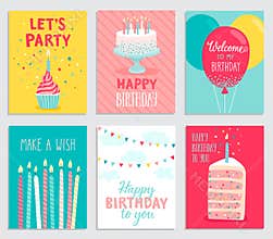 Birthday card set.