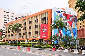 Wisma Sabah Facade in Kota Kinabalu, Malaysia