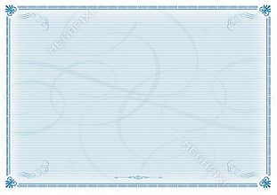 Certificate Template Blue
