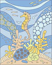 Marine life vector illustration
