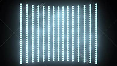 Wall of Lights Flicking and Blinking Spotlights
