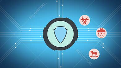 Internet security theme footage.
