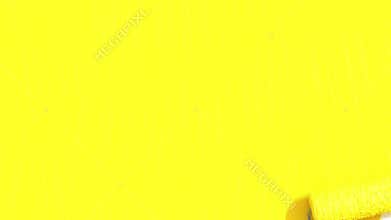 Roller Painting Yellow Color. Useful for Transitions. Loop-able. Alpha Channel. HD 1080