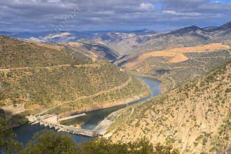 Valeira Dam in Douro valley