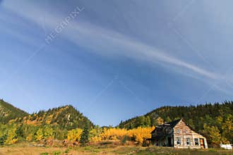 Ramparts House, Yukon Territory, Canada/Alaska. General view of mMain house at historical site.