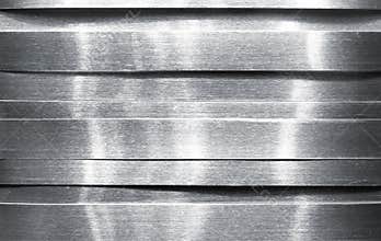 Shiny metal strips