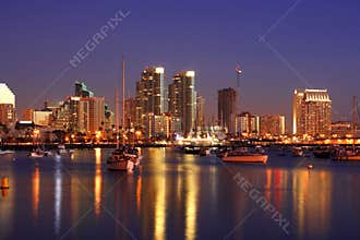 Night in San Diego, Ca,skyline