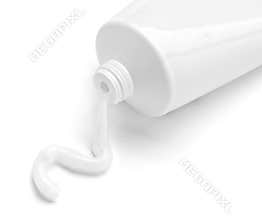 White cream tube