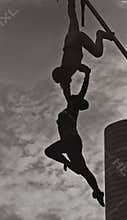 Circus Daredevils Perform in Silhouette at 1978 ChicagoFest
