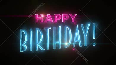 Happy Birthday Message Postcard Animation