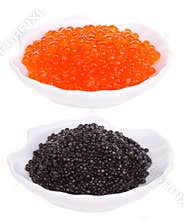 Red and black caviar