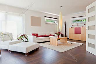 Modern house, living-room