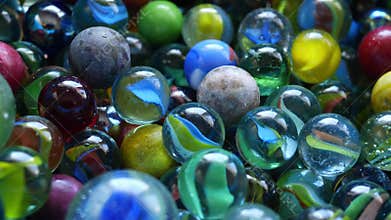 Colorful glass marbles