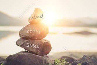 Holistic health concept of zen stones