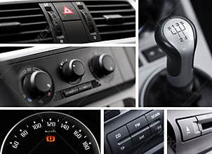 Car interior collage