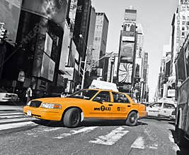 Cab at Times Square