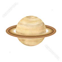 Watercolor astronomy science planets Saturn