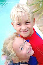 Little boy and girl best friends