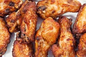 A plate of chicken wings