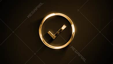 Abstract Approved And Certified Gold Icon Animation Reveal