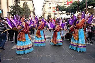 Women Celebrating at Carnival, Valletta, Malta