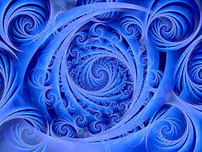Wispy Blue Spirals Pattern